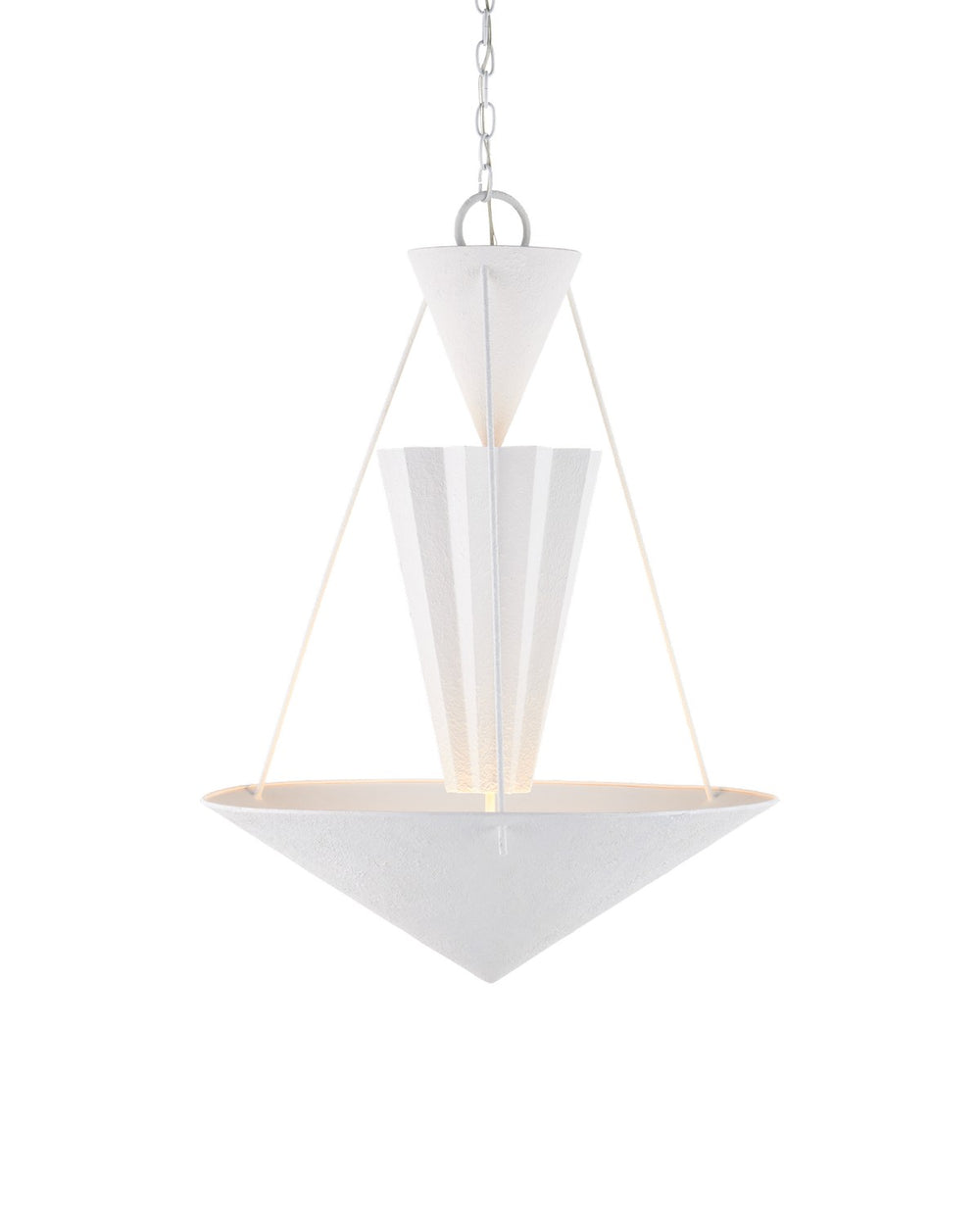 Currey and Company - One Light Chandelier - Yeso Blanco- Union Lighting Luminaires Decor