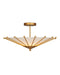 Currey and Company - One Light Semi-Flush Mount - Epoch - Contemporary Gold Leaf/Off-White- Union Lighting Luminaires Decor