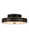 Currey and Company - One Light Flush Mount - Fielding - Satin Black/Contemporary Gold/Sugar White/White- Union Lighting Luminaires Decor