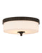 Currey and Company - One Light Flush Mount - Bryce Collection - Oil Rubbed Bronze/White- Union Lighting Luminaires Decor