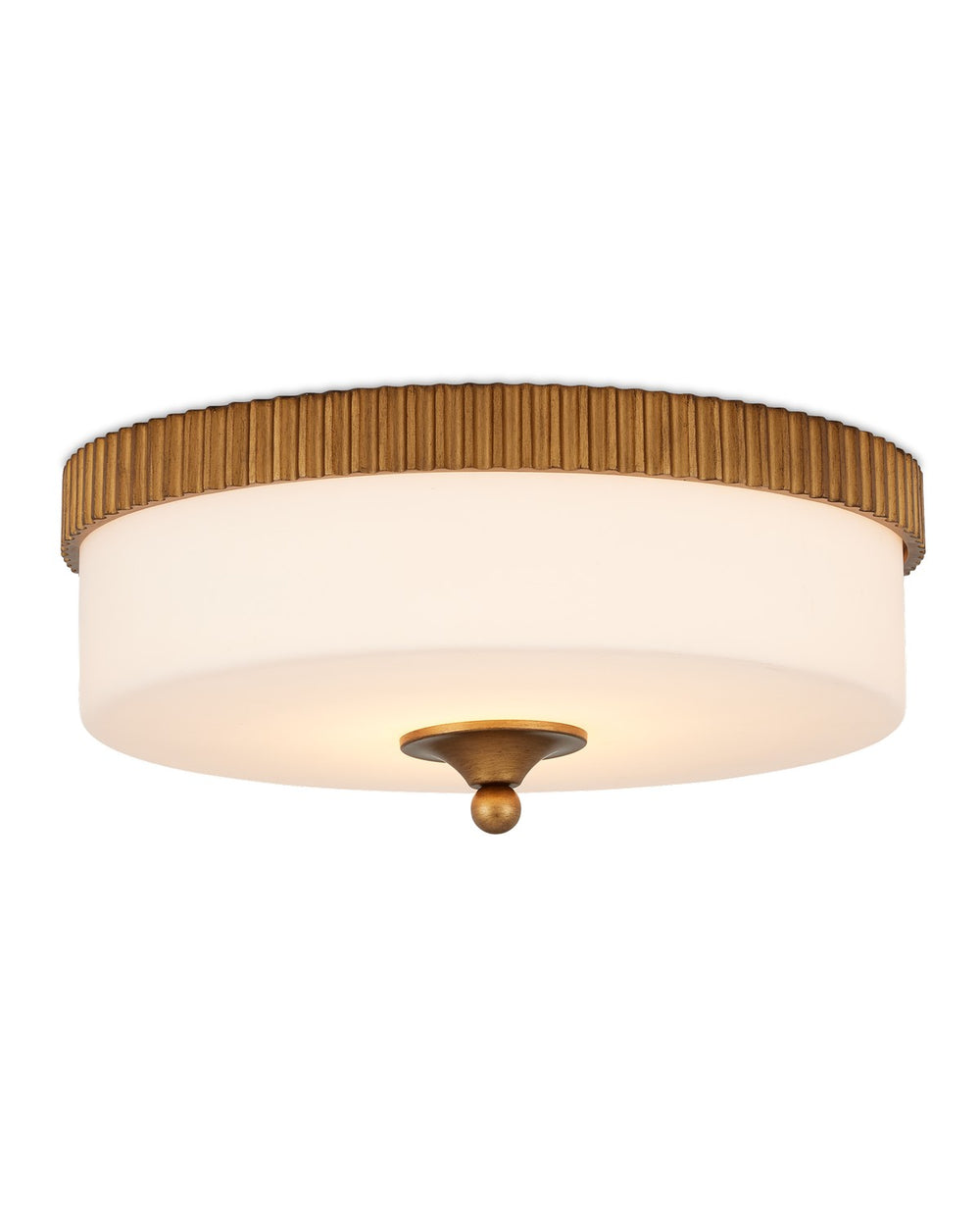 Currey and Company - One Light Flush Mount - Bryce Collection - Gold/White- Union Lighting Luminaires Decor