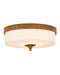 Currey and Company - One Light Flush Mount - Bryce Collection - Gold/White- Union Lighting Luminaires Decor