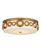 Currey and Company - One Light Flush Mount - Brass/Opaque White- Union Lighting Luminaires Decor