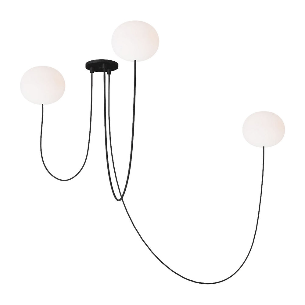 Visual Comfort Modern - LED Chandelier - Helium - Matte Black- Union Lighting Luminaires Decor