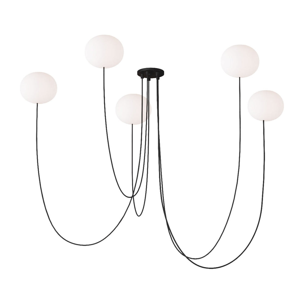 Visual Comfort Modern - LED Chandelier - Helium - Matte Black- Union Lighting Luminaires Decor