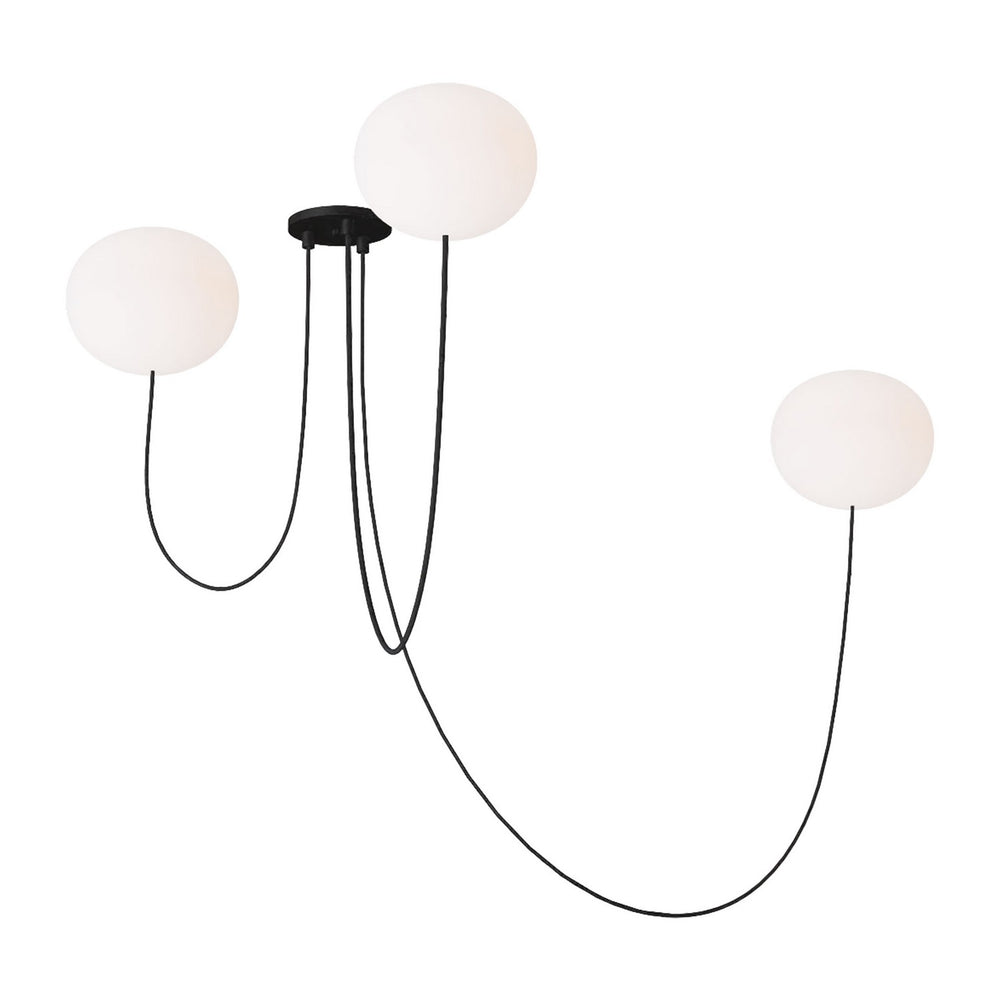Visual Comfort Modern - LED Chandelier - Helium - Matte Black- Union Lighting Luminaires Decor