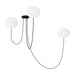 Visual Comfort Modern - LED Chandelier - Helium - Matte Black- Union Lighting Luminaires Decor
