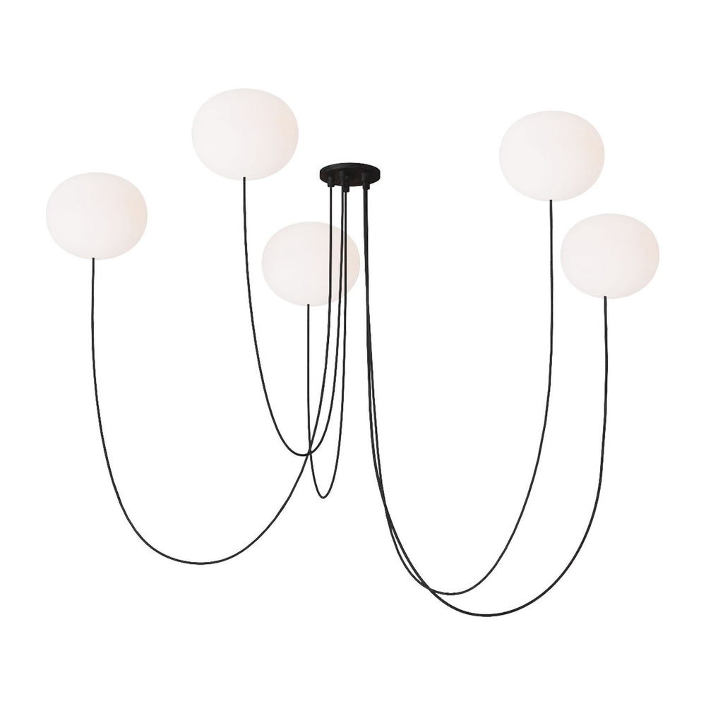 Visual Comfort Modern - LED Chandelier - Helium - Matte Black- Union Lighting Luminaires Decor