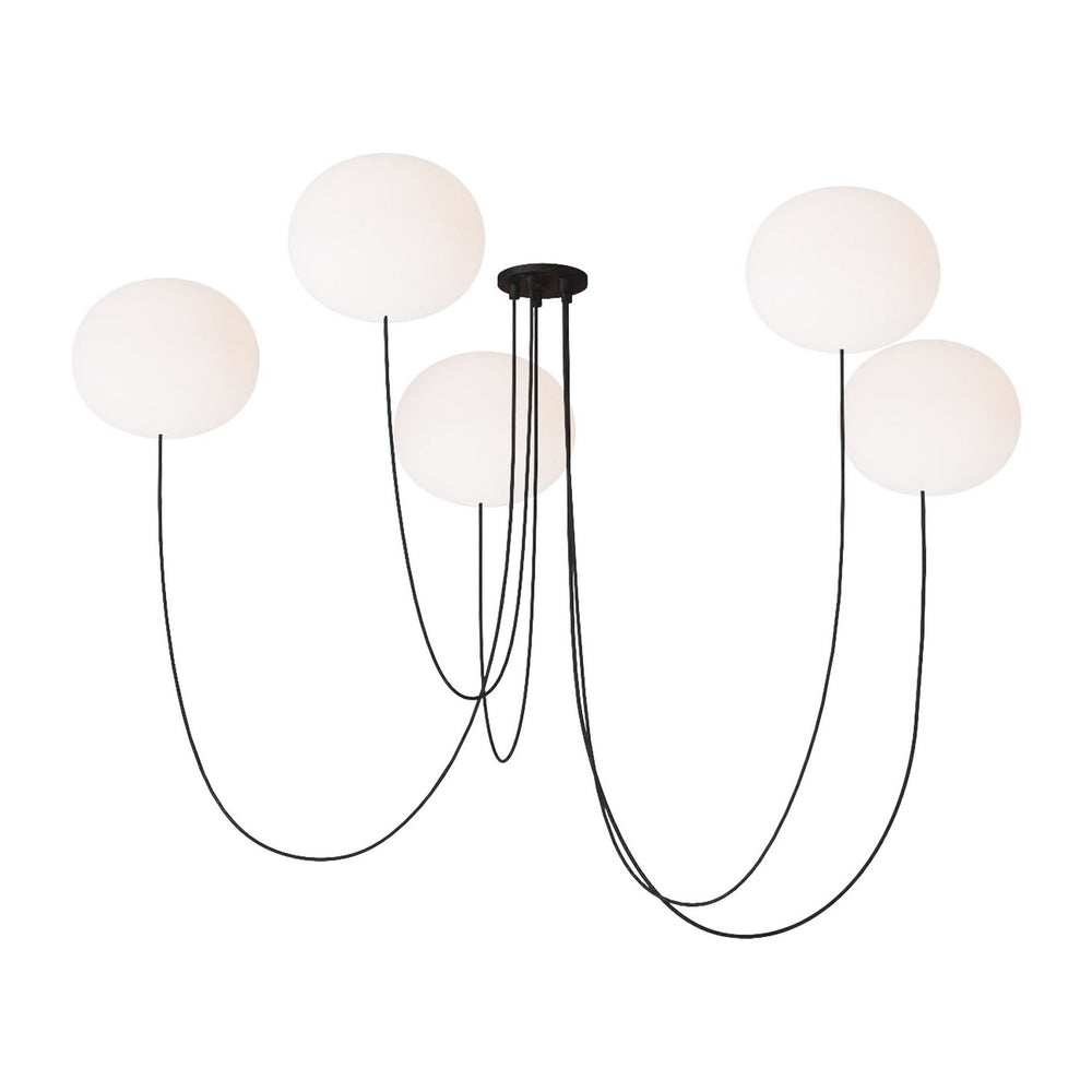 Visual Comfort Modern - LED Chandelier - Helium - Matte Black- Union Lighting Luminaires Decor