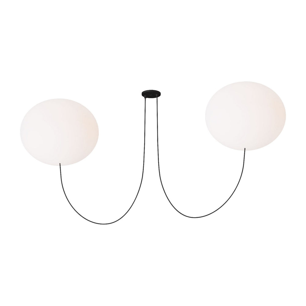 Visual Comfort Modern - LED Chandelier - Helium - Matte Black- Union Lighting Luminaires Decor