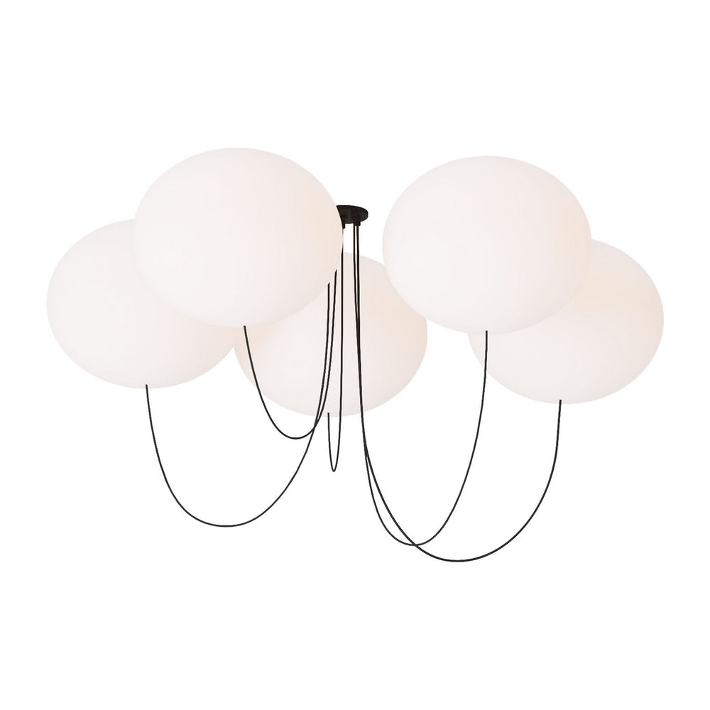 Visual Comfort Modern - LED Chandelier - Helium - Matte Black- Union Lighting Luminaires Decor