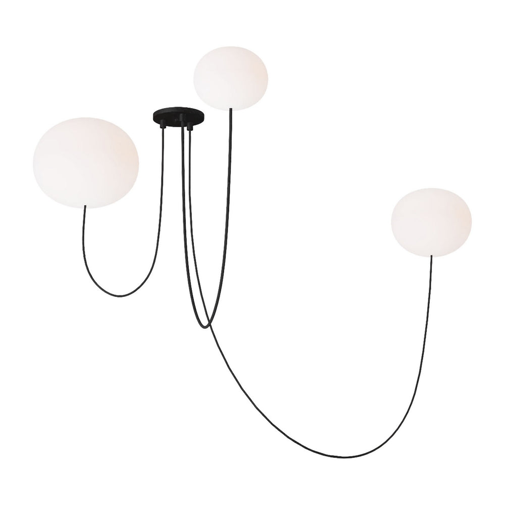Visual Comfort Modern - LED Chandelier - Helium - Matte Black- Union Lighting Luminaires Decor