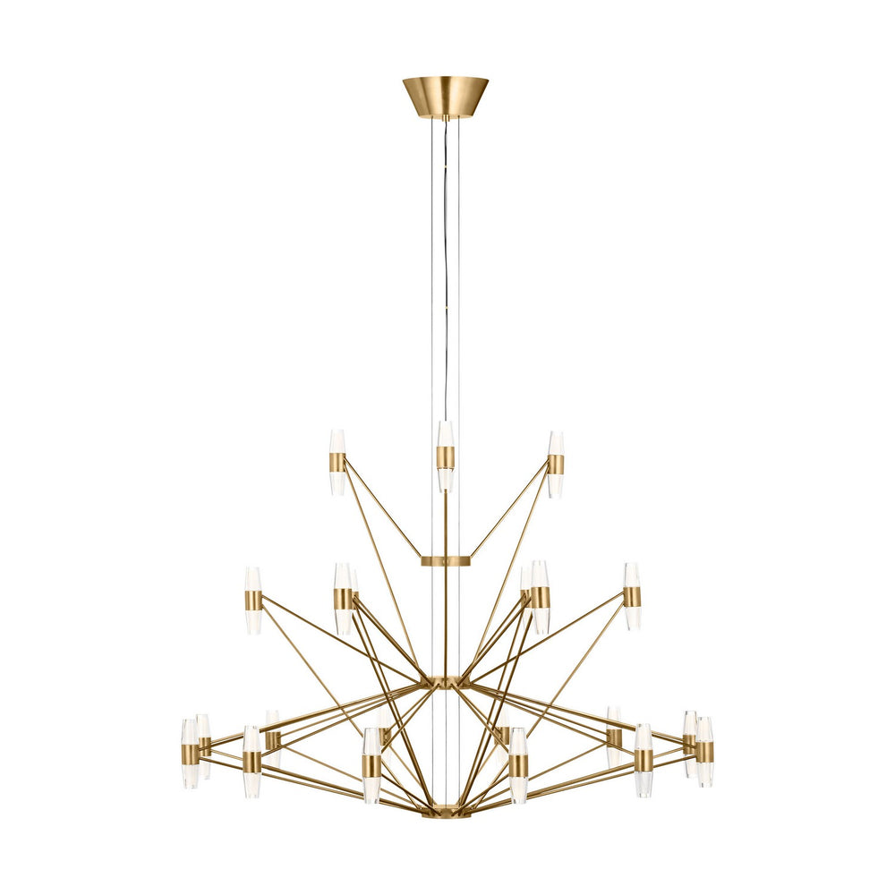 Visual Comfort Modern - LED Chandelier - Lassell - Natural Brass- Union Lighting Luminaires Decor