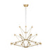 Visual Comfort Modern - LED Chandelier - Lassell - Natural Brass- Union Lighting Luminaires Decor