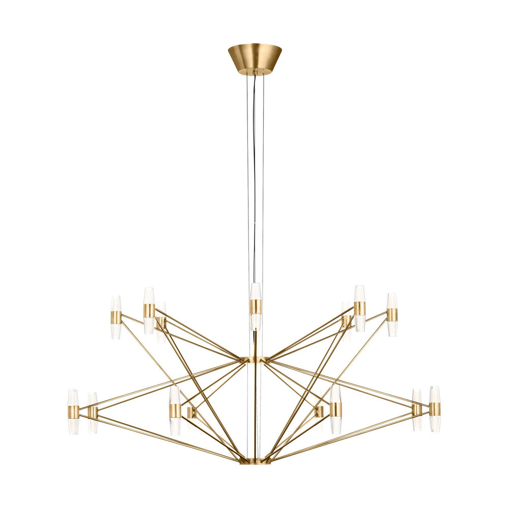 Visual Comfort Modern - LED Chandelier - Lassell - Natural Brass- Union Lighting Luminaires Decor
