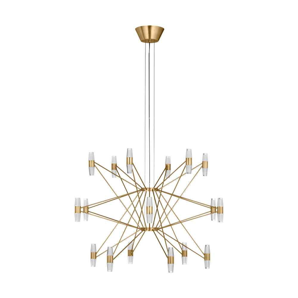 Visual Comfort Modern - LED Chandelier - Lassell - Natural Brass- Union Lighting Luminaires Decor
