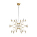 Visual Comfort Modern - LED Chandelier - Lassell - Natural Brass- Union Lighting Luminaires Decor