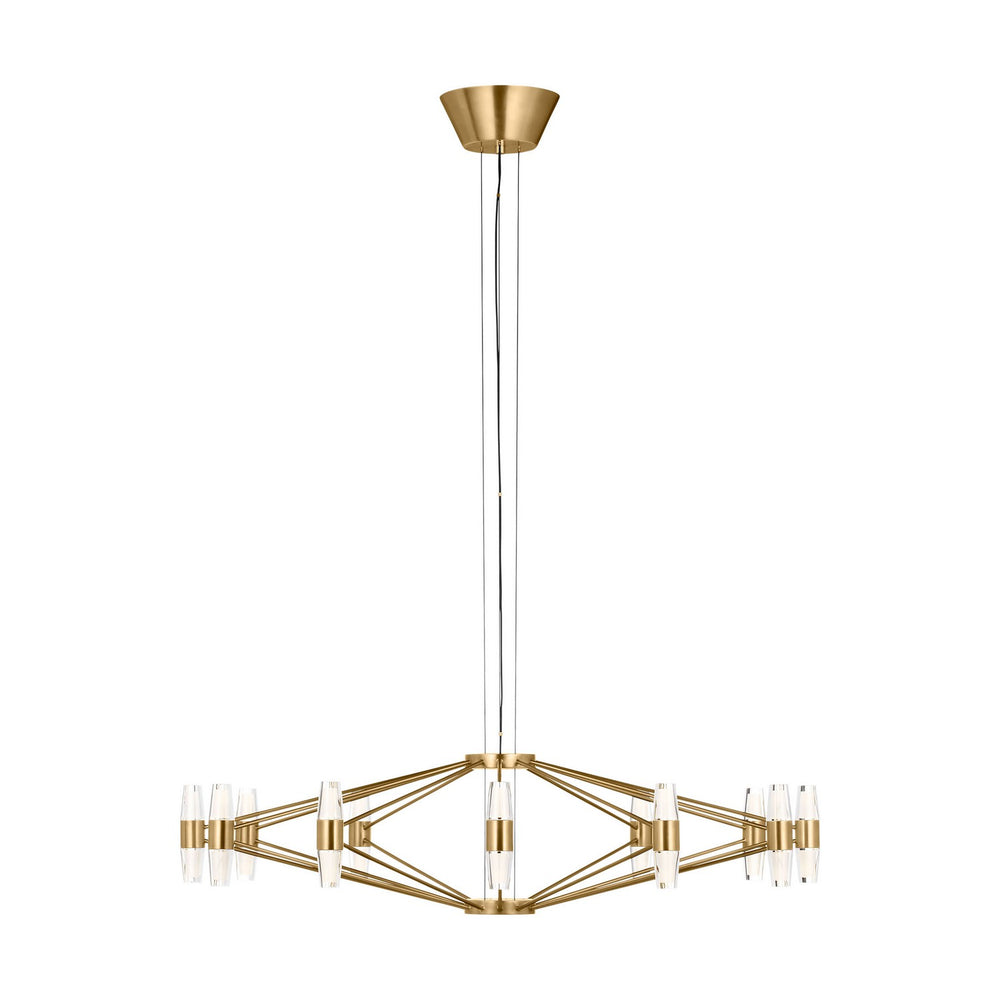 Visual Comfort Modern - LED Chandelier - Lassell - Natural Brass- Union Lighting Luminaires Decor