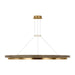 Visual Comfort Modern - LED Chandelier - Grace - Matte Black/Weathered Oak Wood- Union Lighting Luminaires Decor