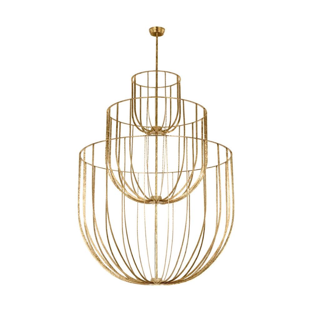 Visual Comfort Modern - LED Chandelier - Sanchi - Polished Antique Brass- Union Lighting Luminaires Decor