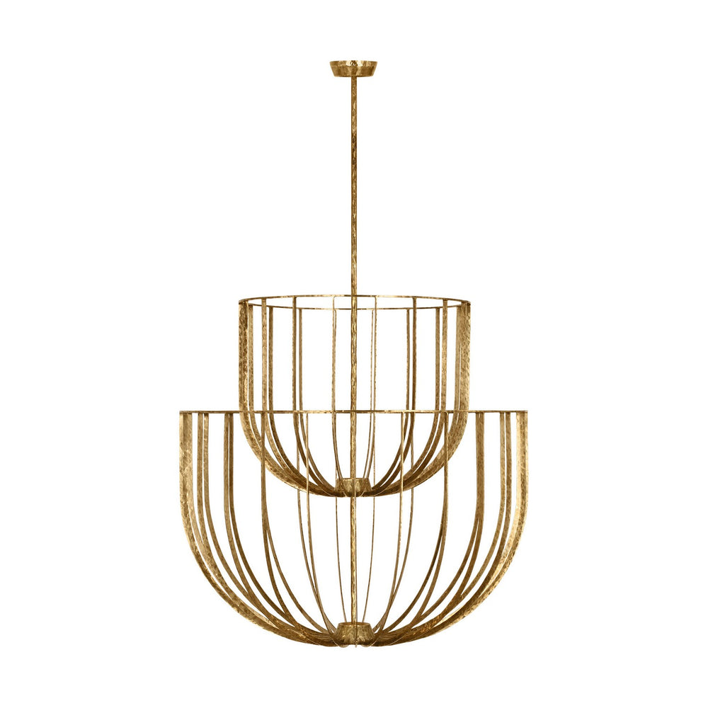 Visual Comfort Modern - LED Chandelier - Sanchi - Polished Antique Brass- Union Lighting Luminaires Decor