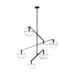 Visual Comfort Modern - Six Light Chandelier - Lowing - Blackened Forged- Union Lighting Luminaires Decor