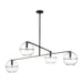 Visual Comfort Modern - Four Light Chandelier - Lowing - Blackened Forged- Union Lighting Luminaires Decor