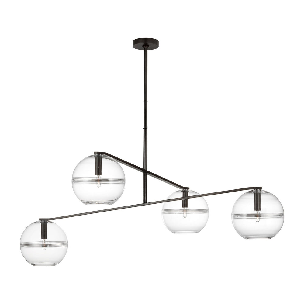 Visual Comfort Modern - LED Chandelier - Lowing - Blackened Forged- Union Lighting Luminaires Decor