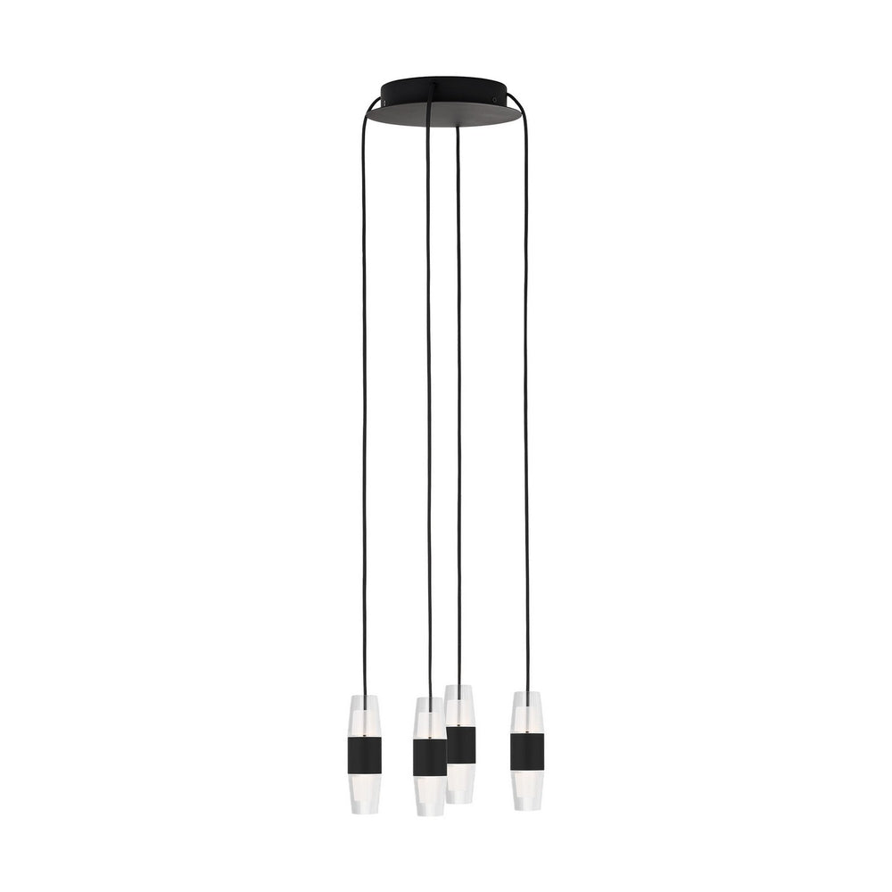 Visual Comfort Modern - LED Chandelier - Lassell - Nightshade Black- Union Lighting Luminaires Decor