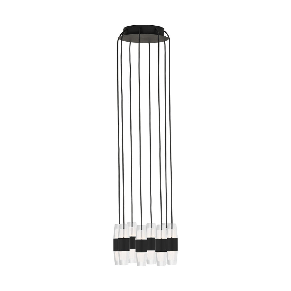 Visual Comfort Modern - LED Chandelier - Lassell - Nightshade Black- Union Lighting Luminaires Decor