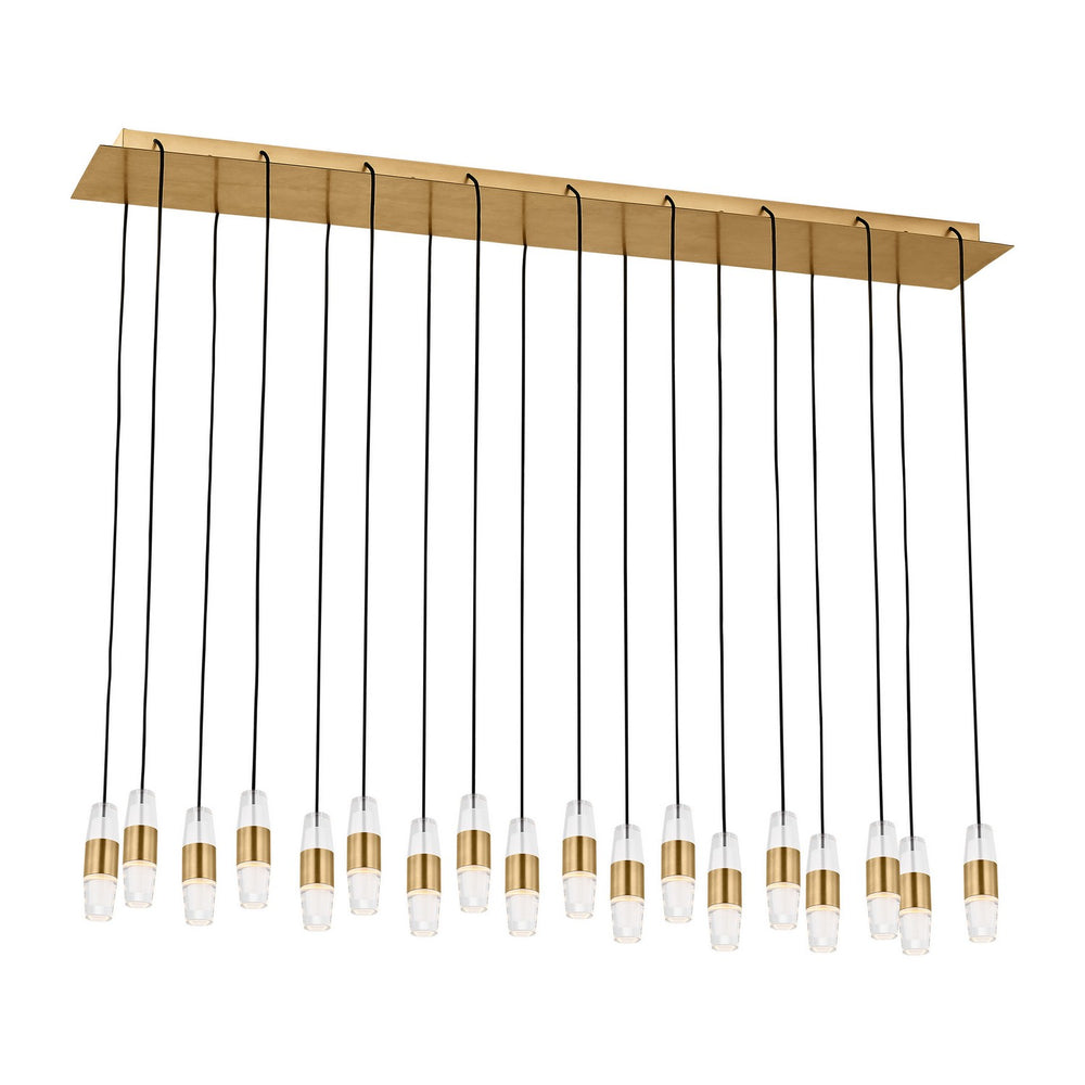 Visual Comfort Modern - LED Chandelier - Lassell - Natural Brass- Union Lighting Luminaires Decor