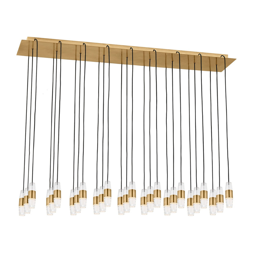Visual Comfort Modern - LED Chandelier - Lassell - Natural Brass- Union Lighting Luminaires Decor