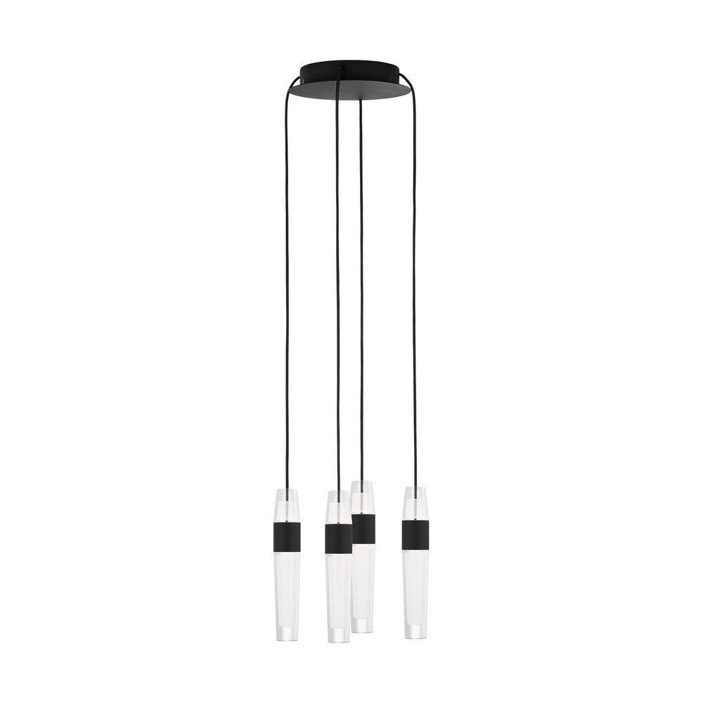 Visual Comfort Modern - LED Chandelier - Lassell - Nightshade Black- Union Lighting Luminaires Decor