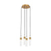 Visual Comfort Modern - LED Chandelier - Lassell - Natural Brass- Union Lighting Luminaires Decor