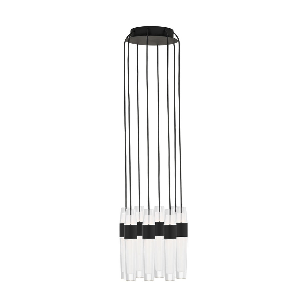 Visual Comfort Modern - LED Chandelier - Lassell - Nightshade Black- Union Lighting Luminaires Decor