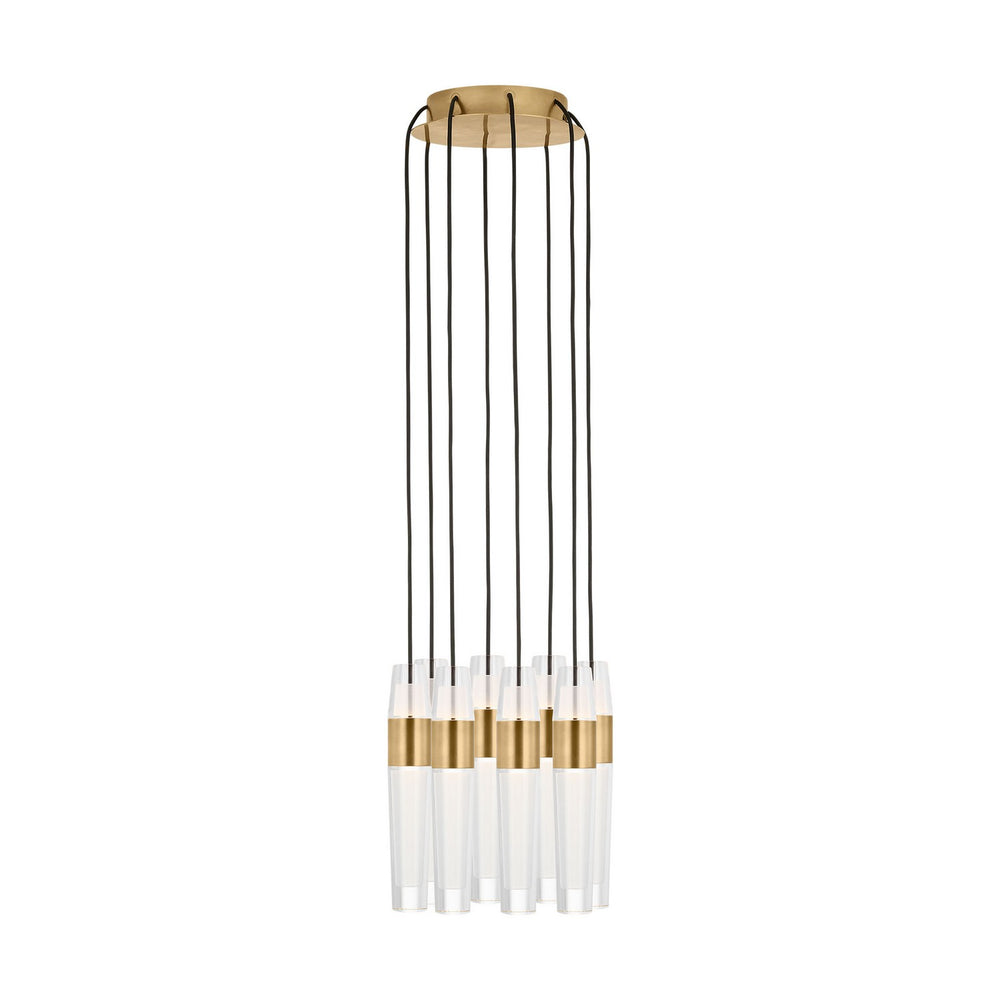 Visual Comfort Modern - LED Chandelier - Lassell - Natural Brass- Union Lighting Luminaires Decor