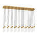 Visual Comfort Modern - LED Chandelier - Lassell - Natural Brass- Union Lighting Luminaires Decor