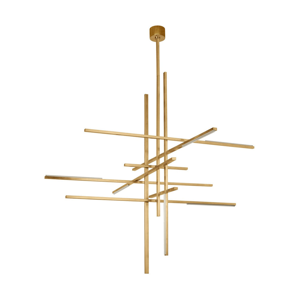 Visual Comfort Modern - LED Chandelier - Cityscape - Natural Brass- Union Lighting Luminaires Decor