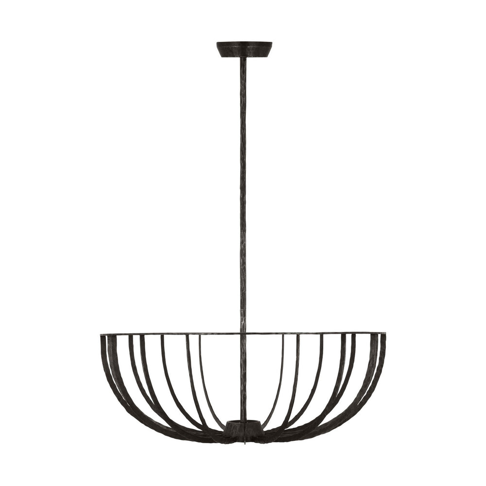 Visual Comfort Modern - LED Semi Flush Mount - Sanchi - Aged Iron- Union Lighting Luminaires Decor