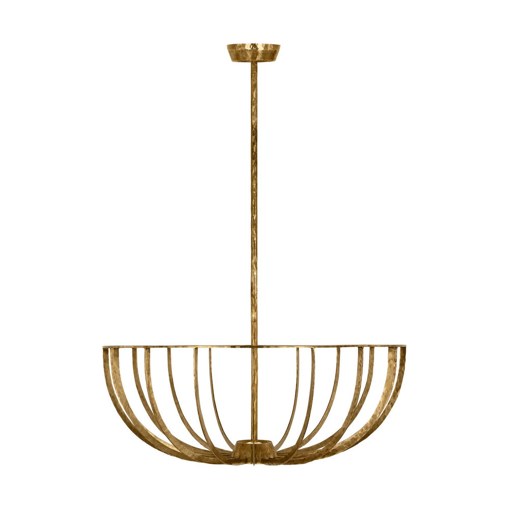 Visual Comfort Modern - LED Semi Flush Mount - Sanchi - Polished Antique Brass- Union Lighting Luminaires Decor