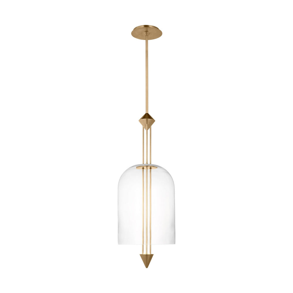 Visual Comfort Modern - LED Pendant - Cathedral - Natural Brass- Union Lighting Luminaires Decor