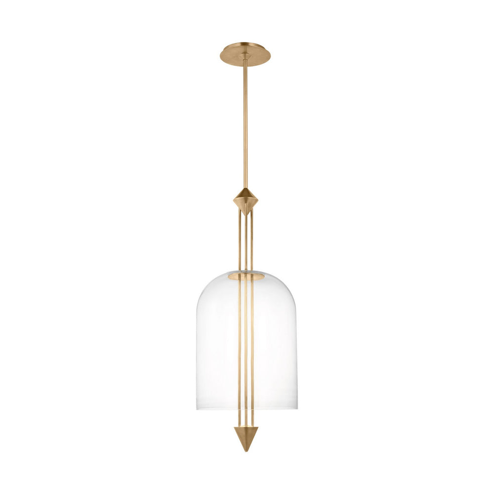 Visual Comfort Modern - LED Pendant - Cathedral - Natural Brass- Union Lighting Luminaires Decor