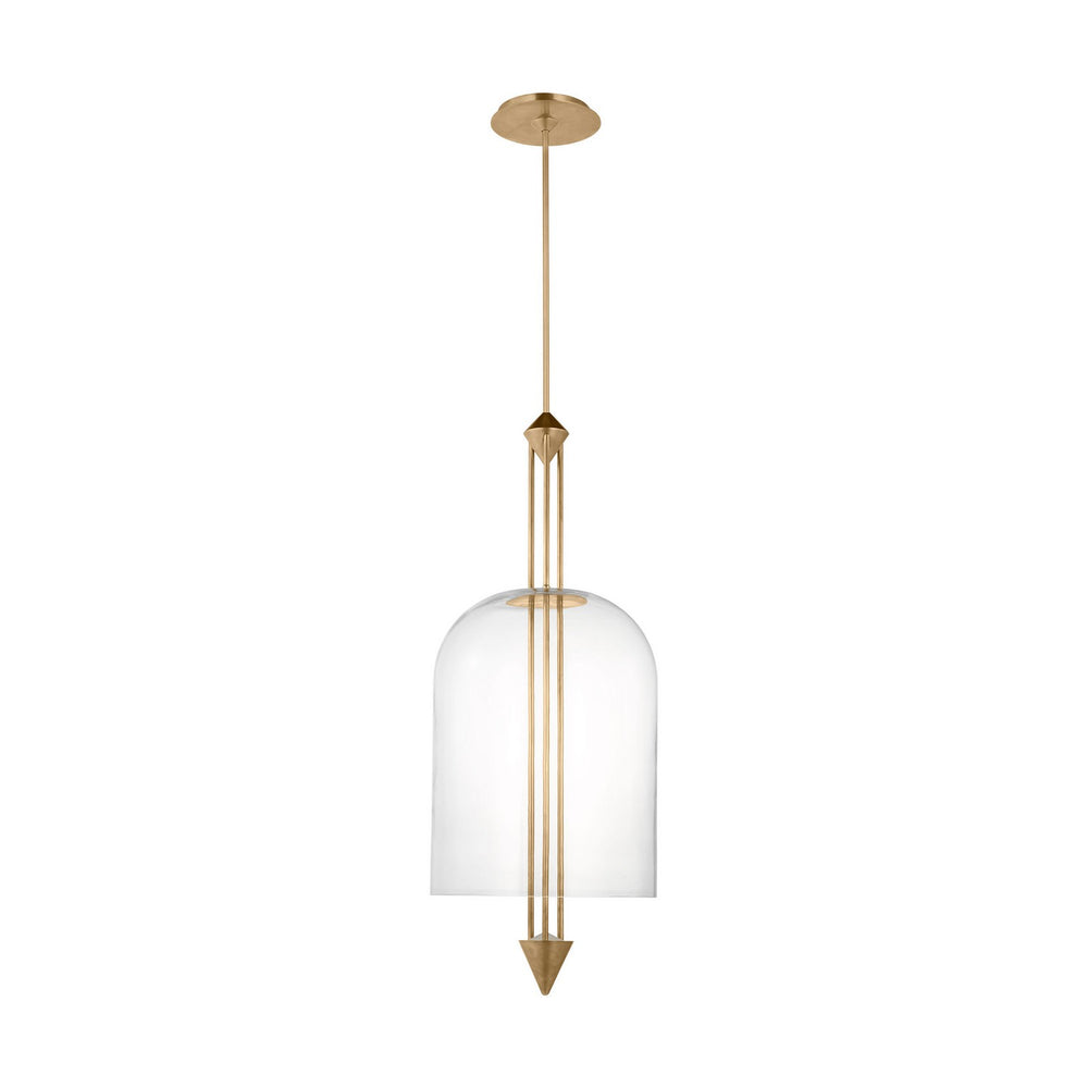 Visual Comfort Modern - LED Pendant - Cathedral - Natural Brass- Union Lighting Luminaires Decor