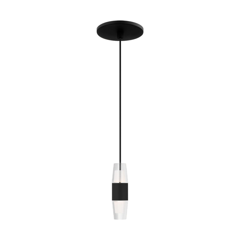 Visual Comfort Modern - LED Pendant - Lassell - Nightshade Black- Union Lighting Luminaires Decor