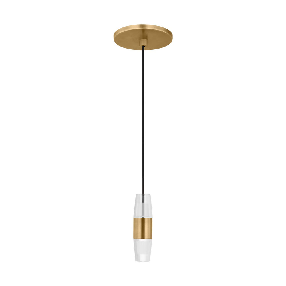Visual Comfort Modern - LED Pendant - Lassell - Natural Brass- Union Lighting Luminaires Decor