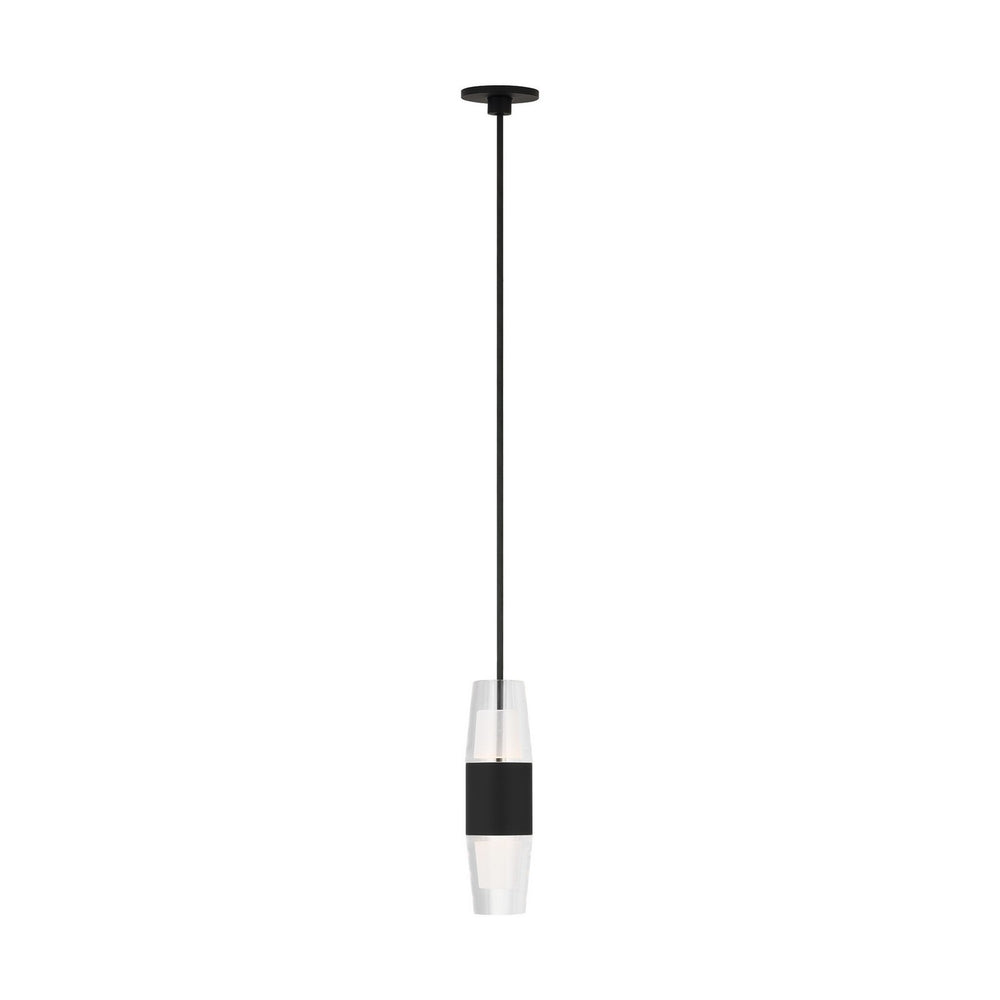 Visual Comfort Modern - LED Pendant - Lassell - Nightshade Black- Union Lighting Luminaires Decor