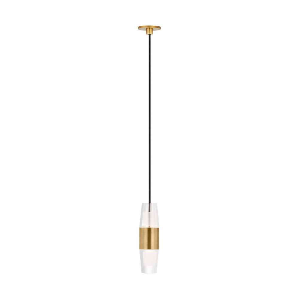 Visual Comfort Modern - LED Pendant - Lassell - Natural Brass- Union Lighting Luminaires Decor
