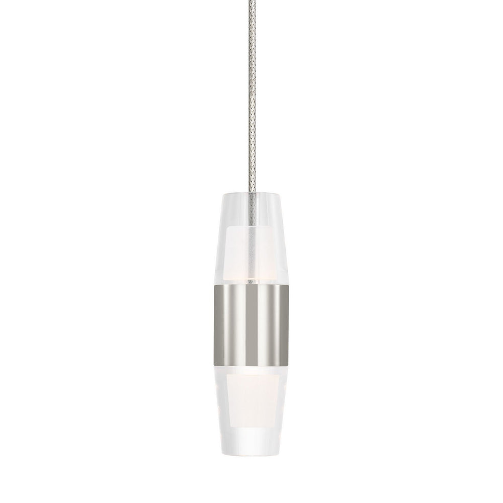 Visual Comfort Modern - LED Pendant - Lassell - Polished Nickel- Union Lighting Luminaires Decor