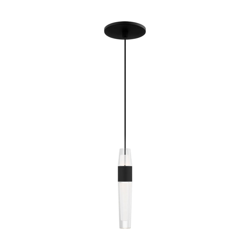 Visual Comfort Modern - LED Pendant - Lassell - Nightshade Black- Union Lighting Luminaires Decor