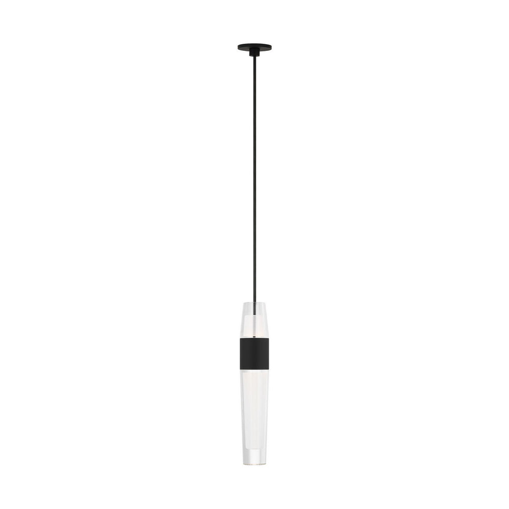 Visual Comfort Modern - LED Pendant - Lassell - Nightshade Black- Union Lighting Luminaires Decor
